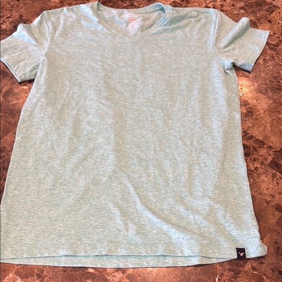 American Eagle Outfitters Other - American Eagle Light Blue/Green V-Neck T-Shirt. Mens size Small